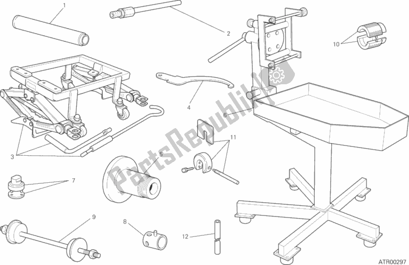 Toutes les pièces pour le Outils De Service D'atelier (cadre) du Ducati Hypermotard Hyperstrada Brasil 821 2015